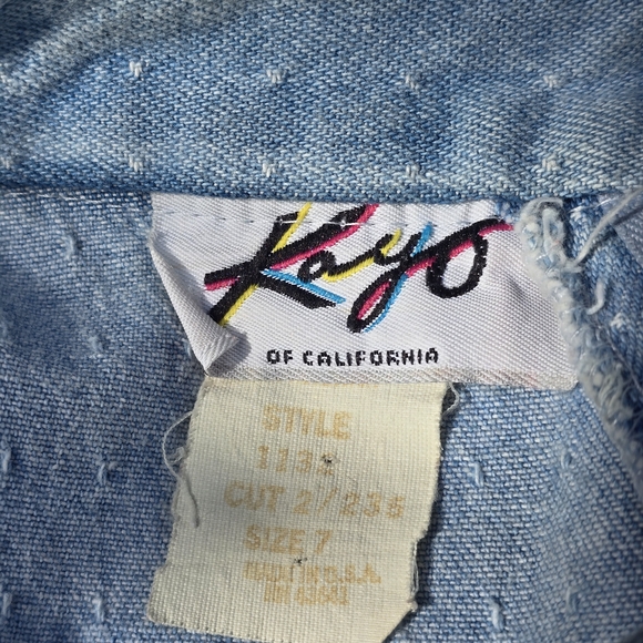 Polka-Dot Denim Midi Skirt – Vintage 90's Juniors, Fun & Flirty! Size 7 Juniors - Picture 7 of 7